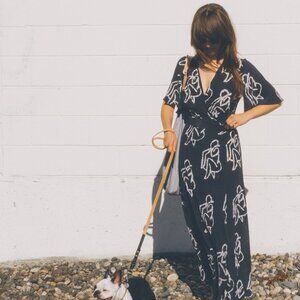 Osei-Duro Silk Tulip dress in Lilith